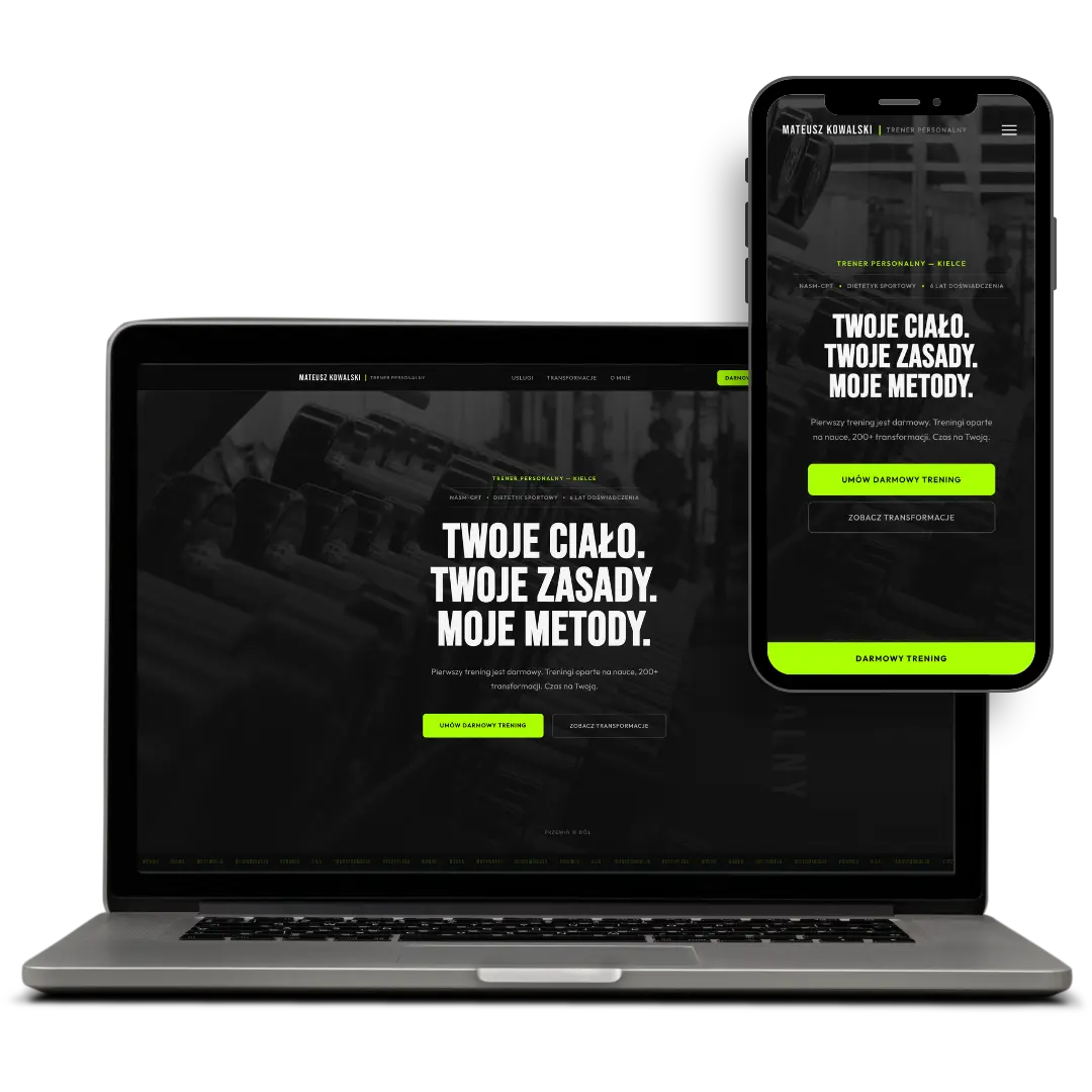 Trener Personalny - mockup